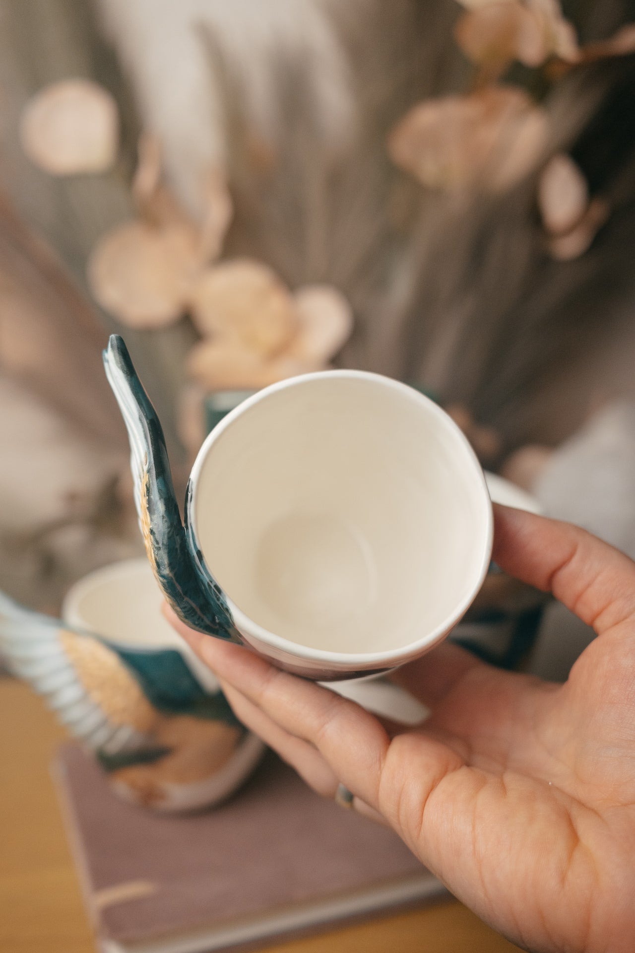Kingfisher | Winged Porcelain Cup