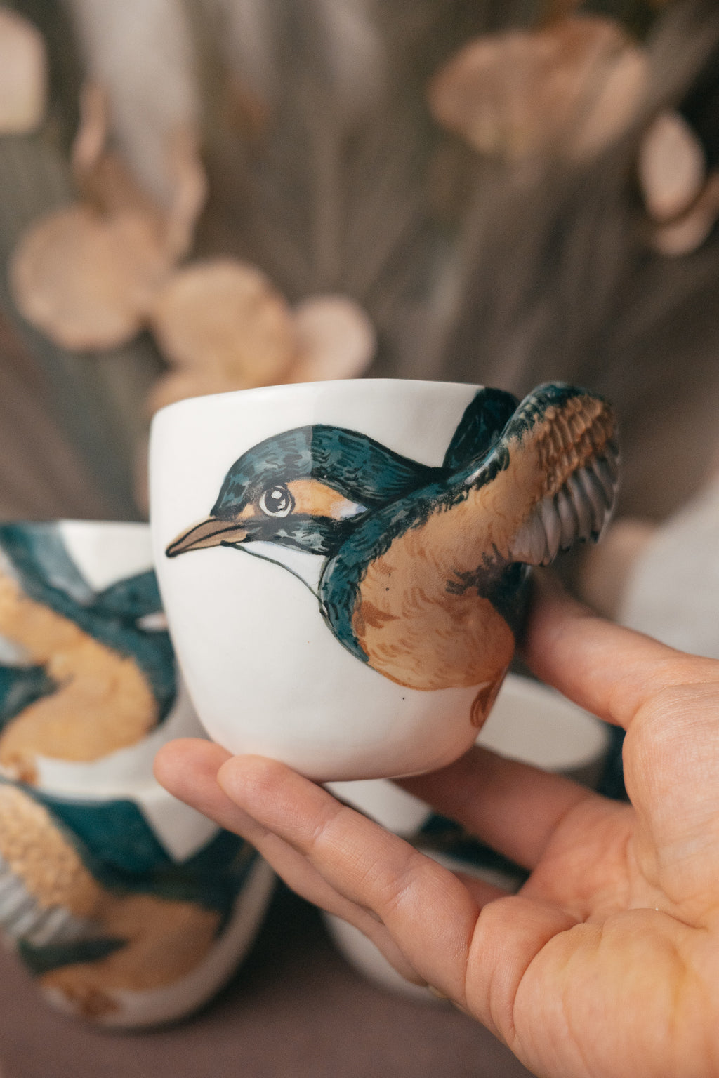 Kingfisher | Winged Porcelain Cup