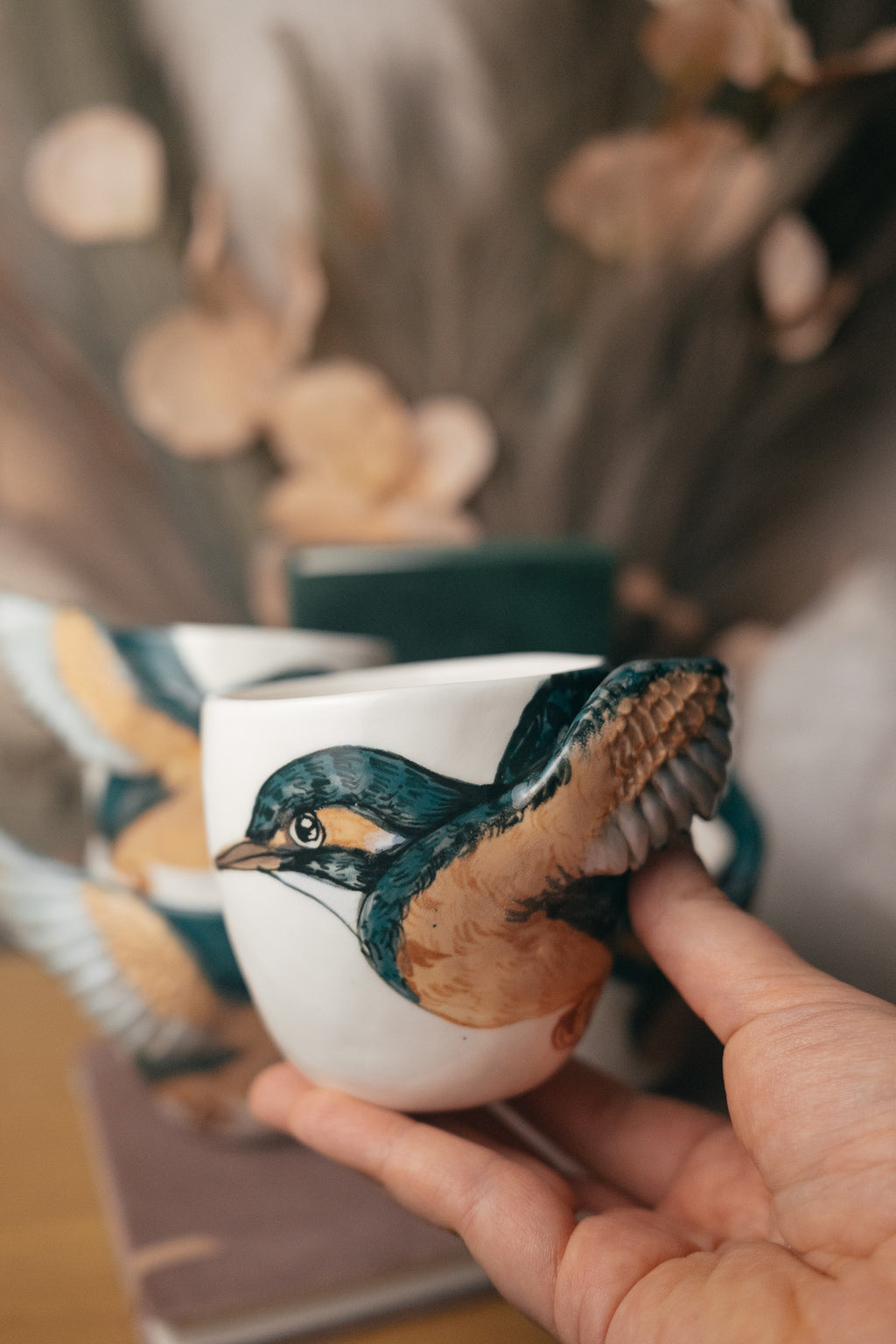 Kingfisher | Winged Porcelain Cup