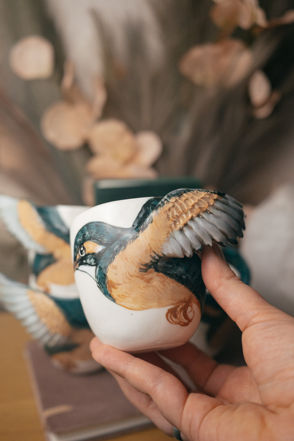 Kingfisher | Winged Porcelain Cup