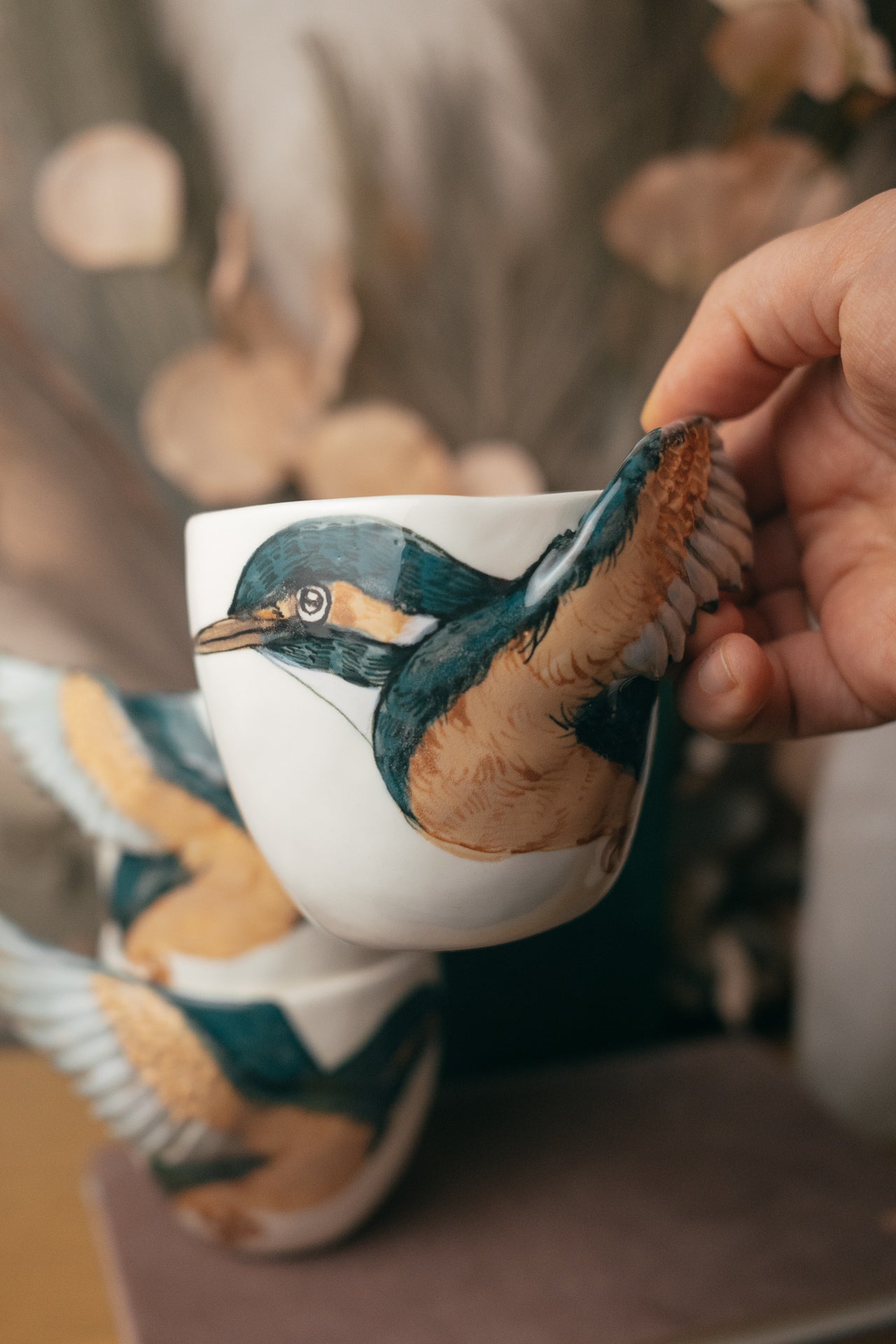 Kingfisher | Winged Porcelain Cup