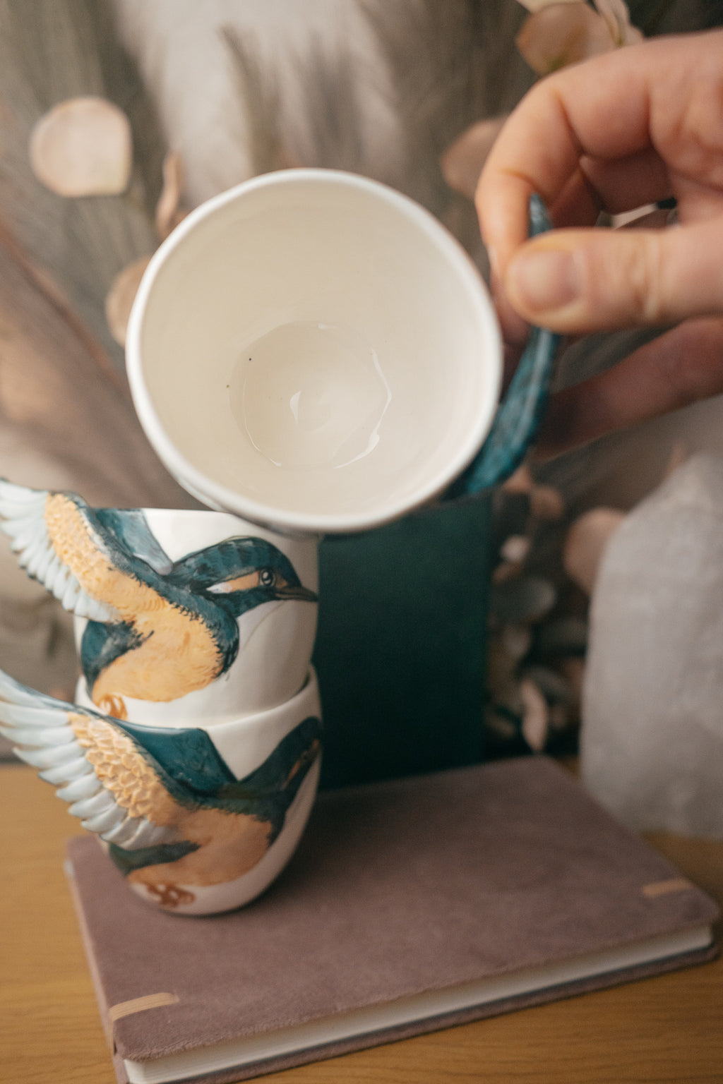 Kingfisher | Winged Porcelain Cup