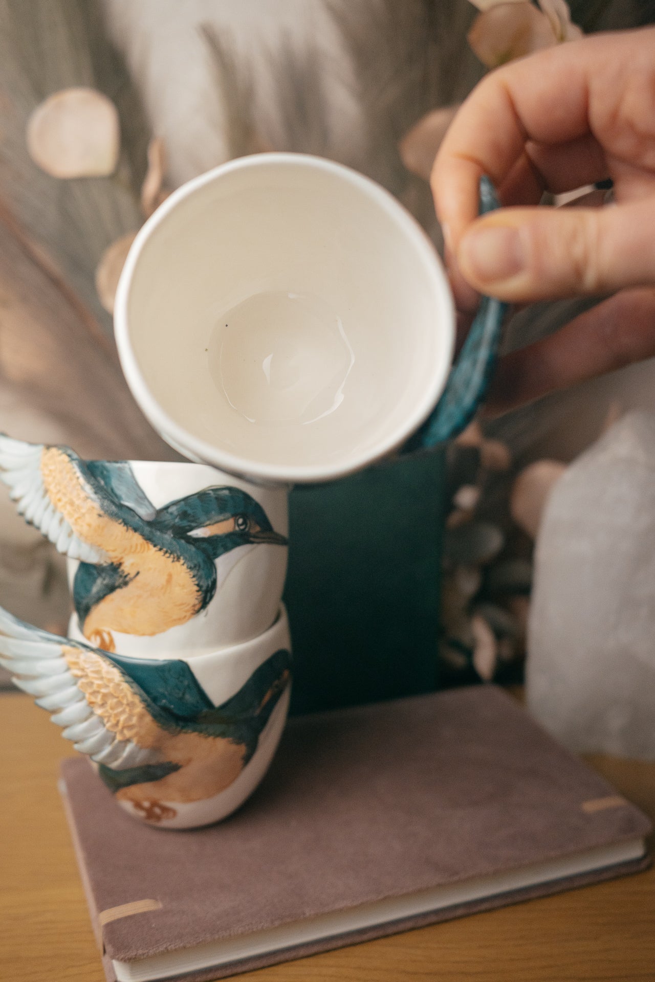 Kingfisher | Winged Porcelain Cup