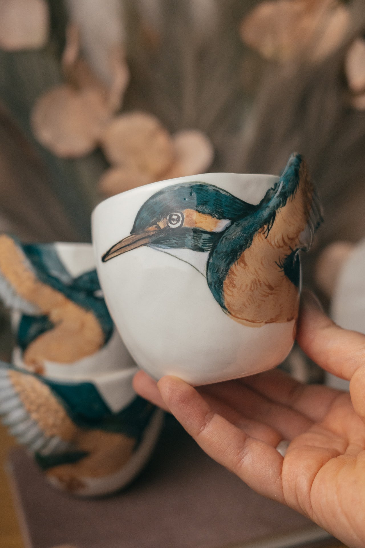 Kingfisher | Winged Porcelain Cup