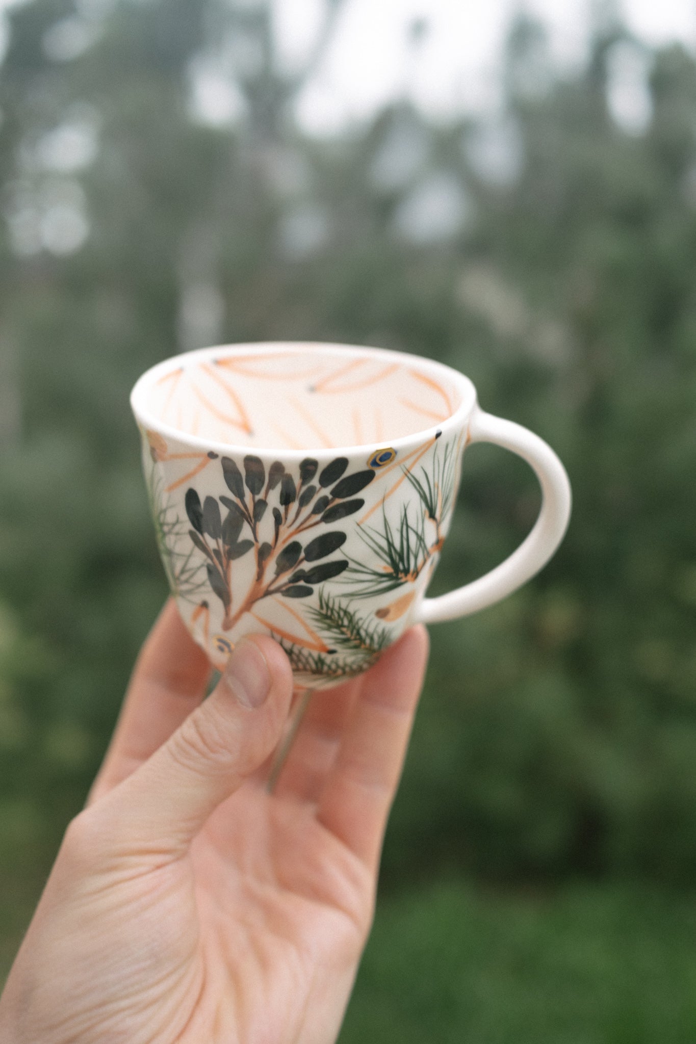 Ovīšu mežs | Apaļa porcelāna krūze