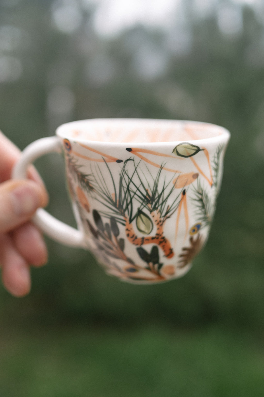 Ovīšu mežs | Apaļa porcelāna krūze
