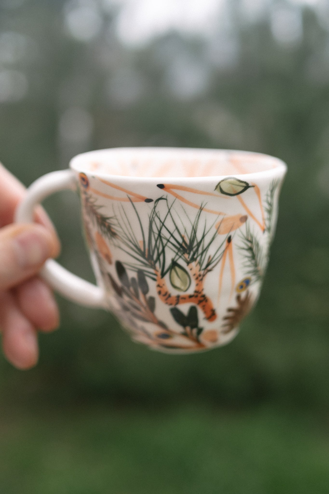 Ovīšu mežs | Apaļa porcelāna krūze
