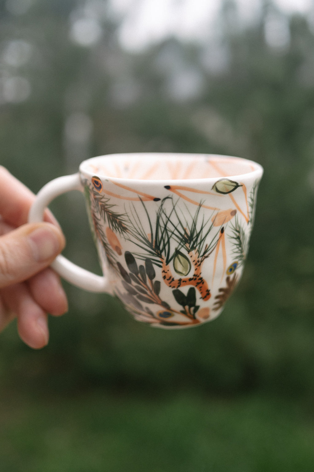 Ovīšu mežs | Apaļa porcelāna krūze