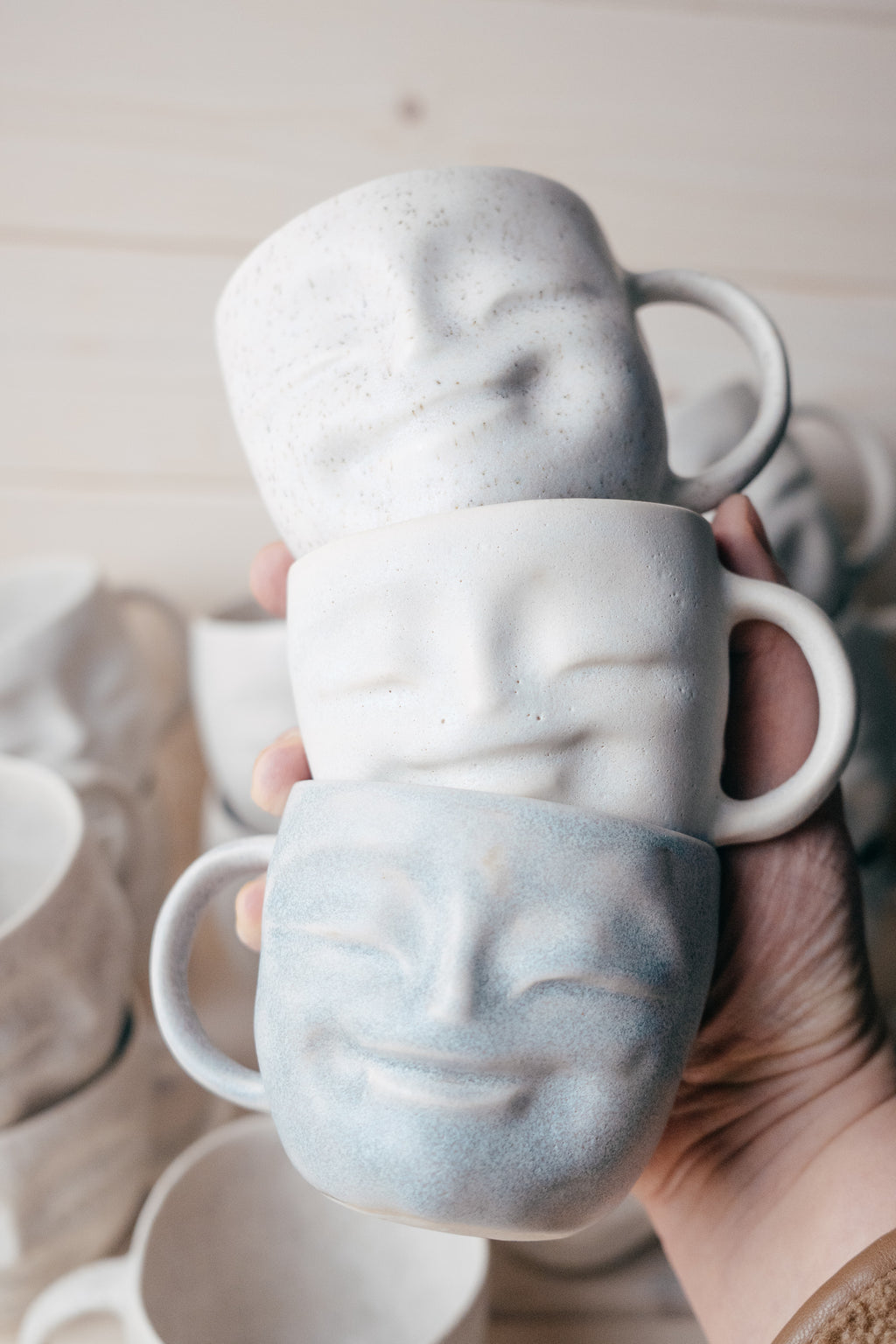 Stoneware Happy face mug
