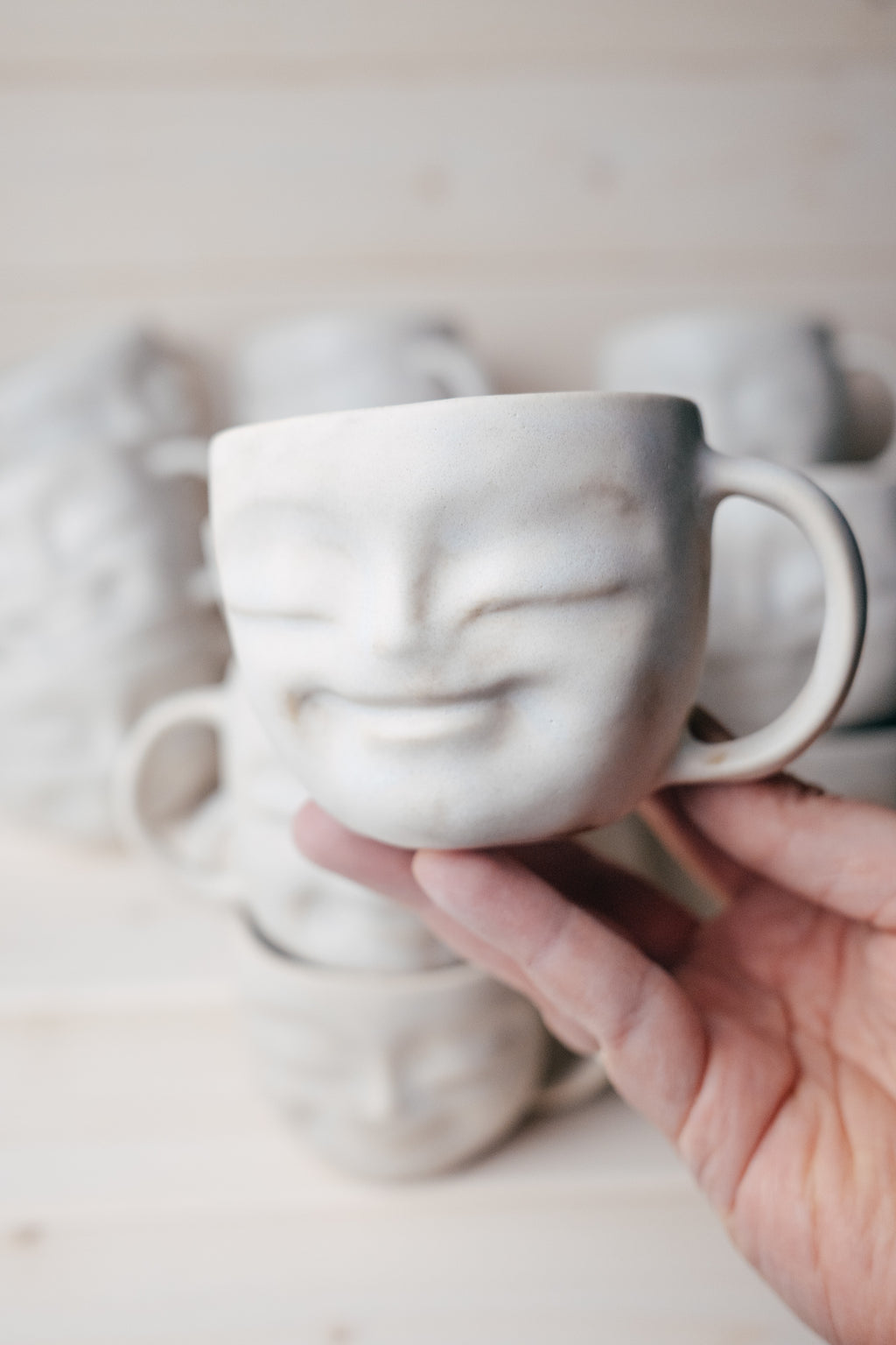 Stoneware Happy face mug