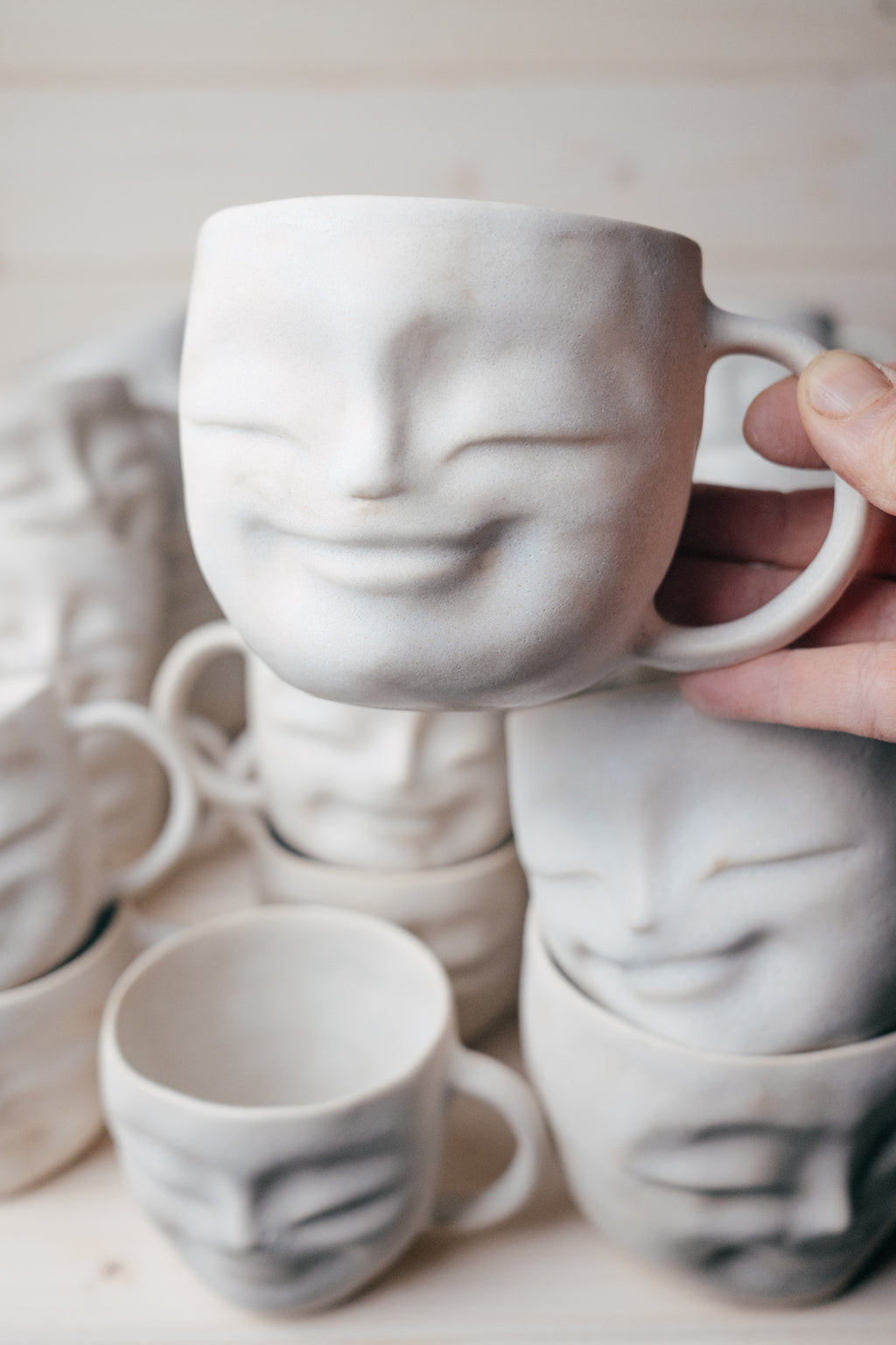 Stoneware Happy face mug