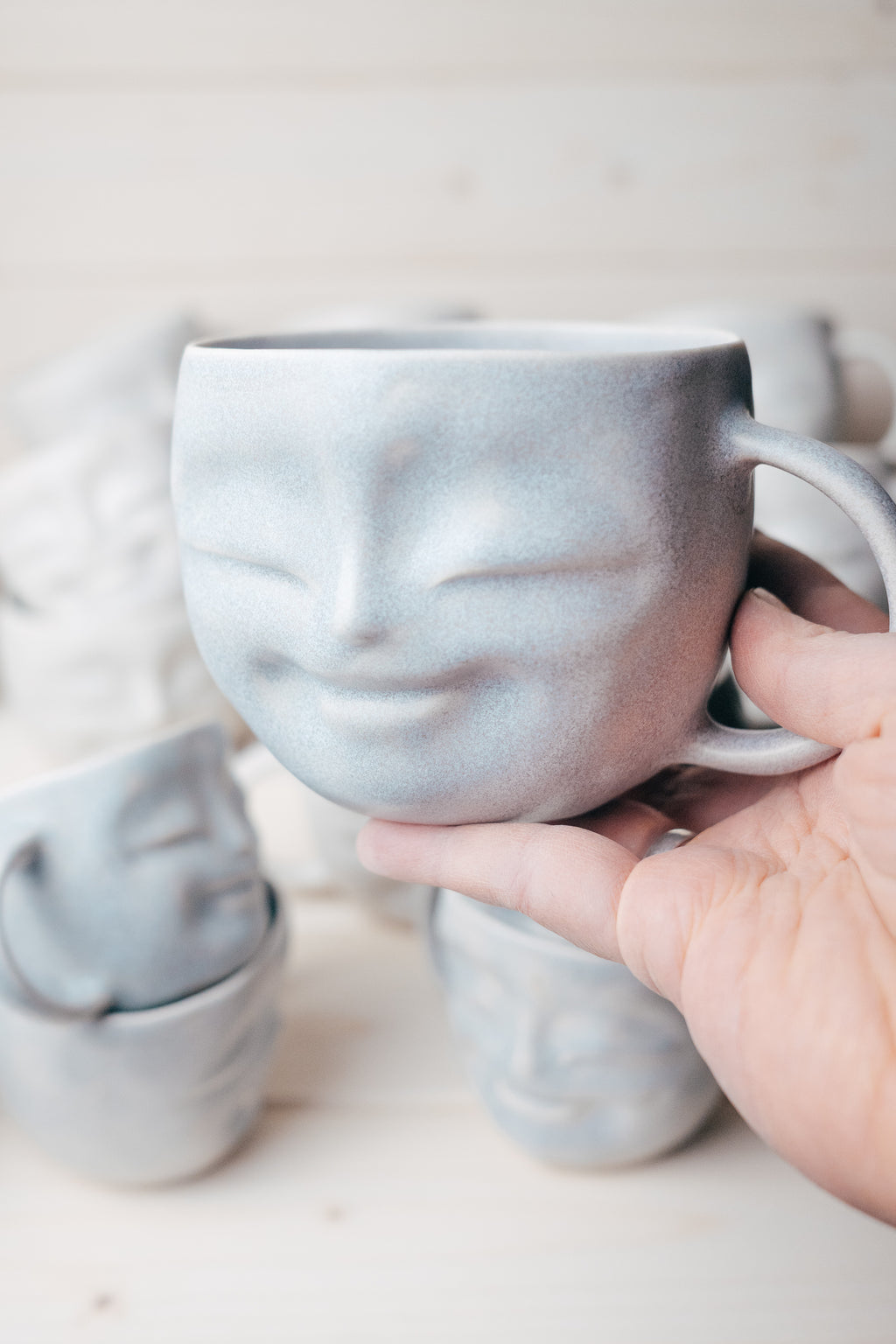 Stoneware Happy face mug
