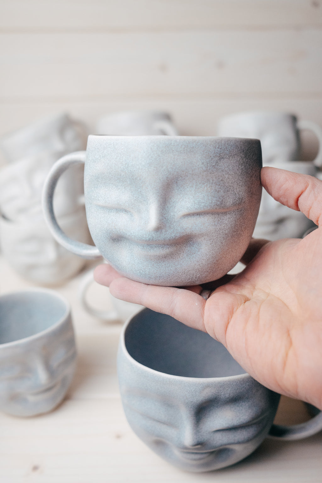 Stoneware Happy face mug