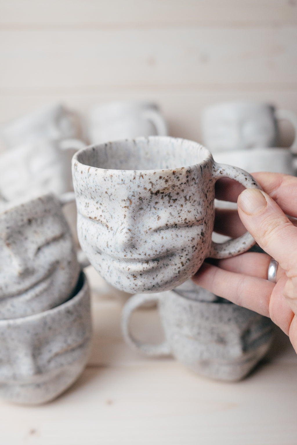 Stoneware Happy face mug