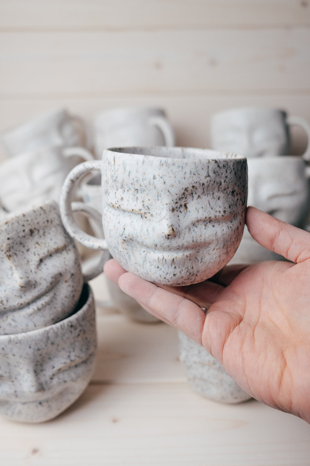 Stoneware Happy face mug