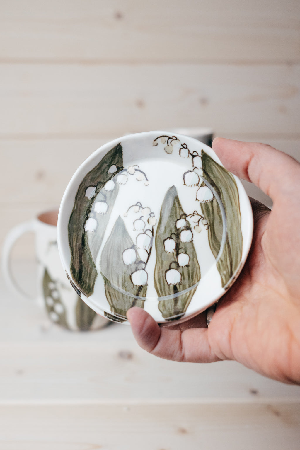 Lilies of the valley | Porcelain saucer