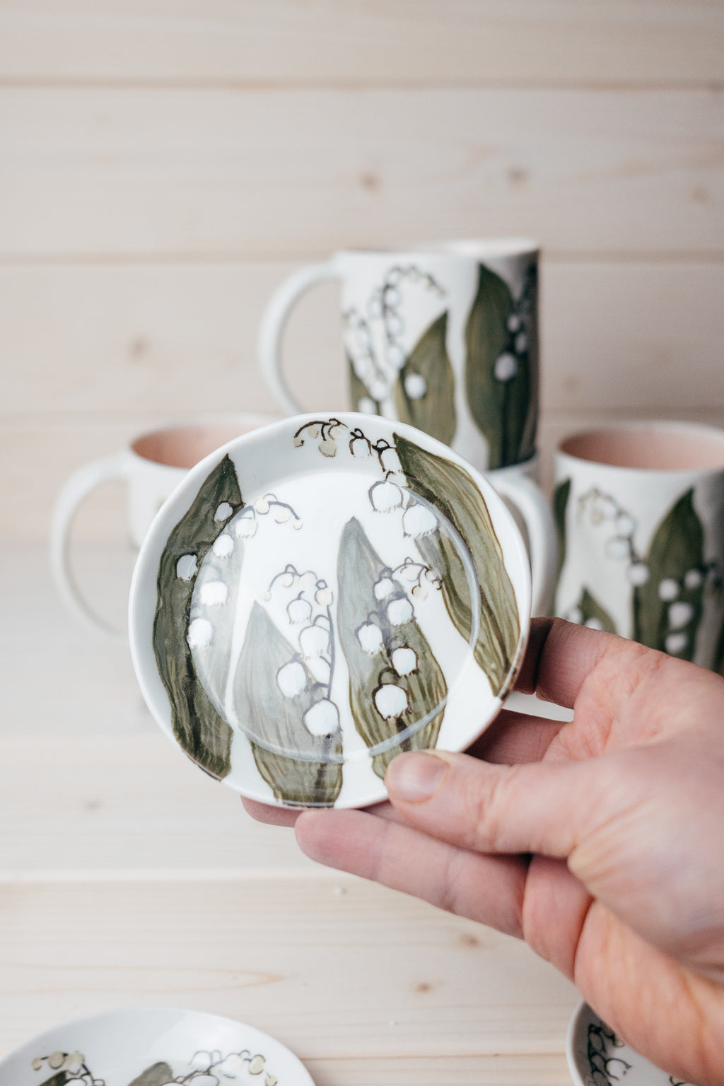 Lilies of the valley | Porcelain saucer