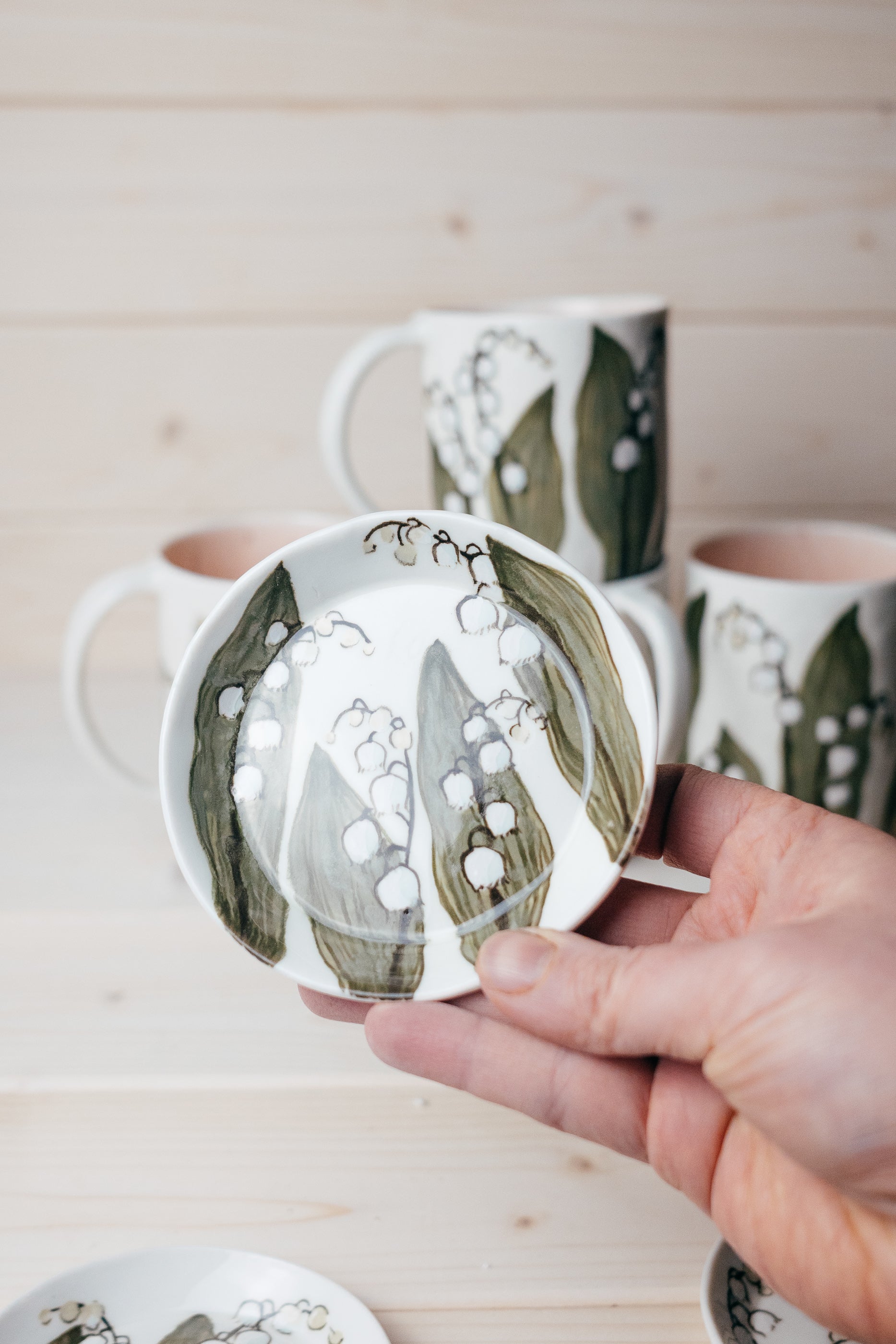 Lilies of the valley | Porcelain saucer