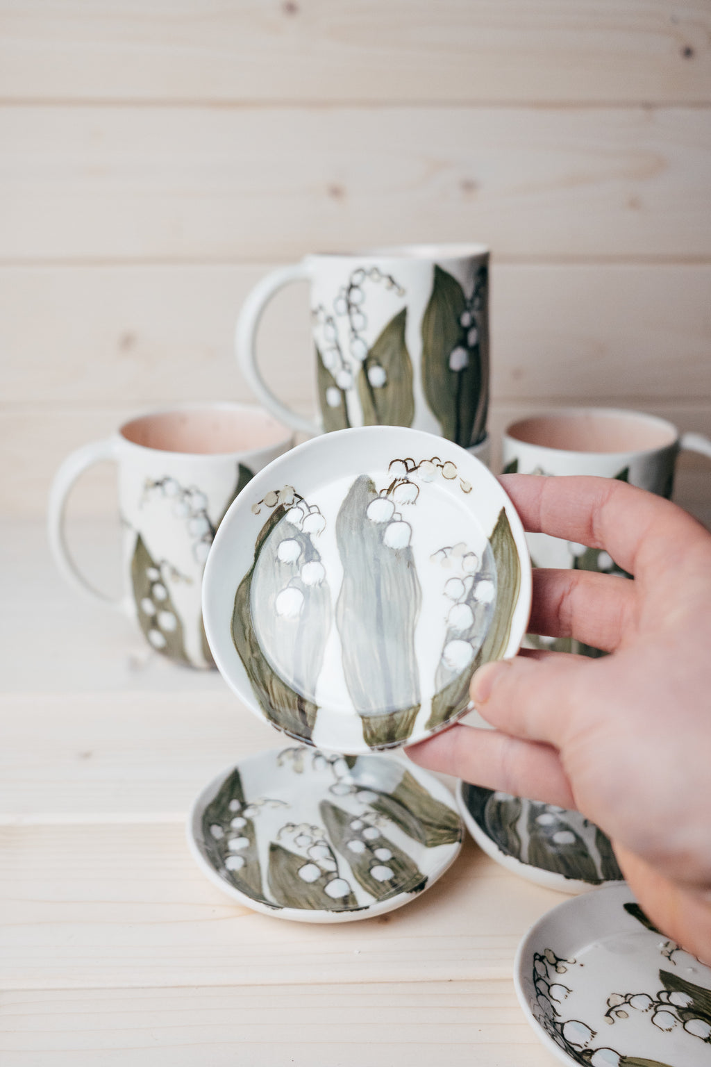 Lilies of the valley | Porcelain saucer