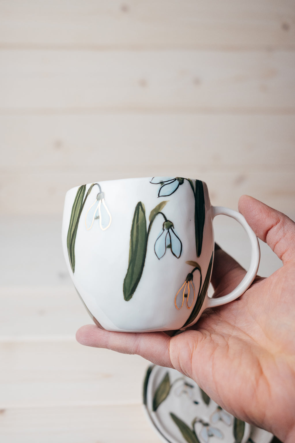 Sniegpulksteņi | Porcelāna krūze