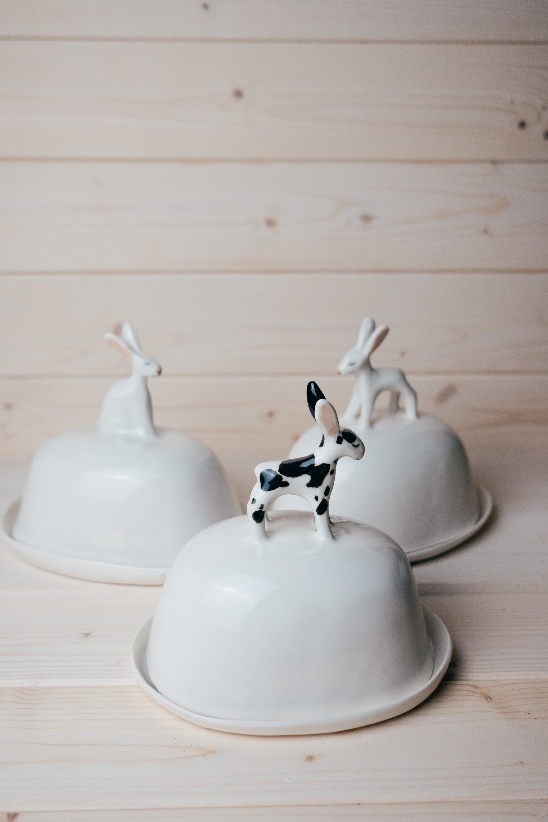 Bunny butter dish | Porcelain
