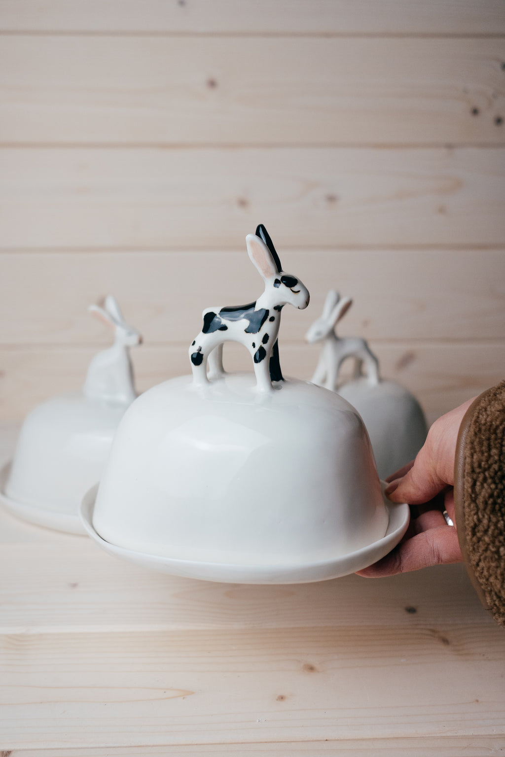 Bunny butter dish | Porcelain
