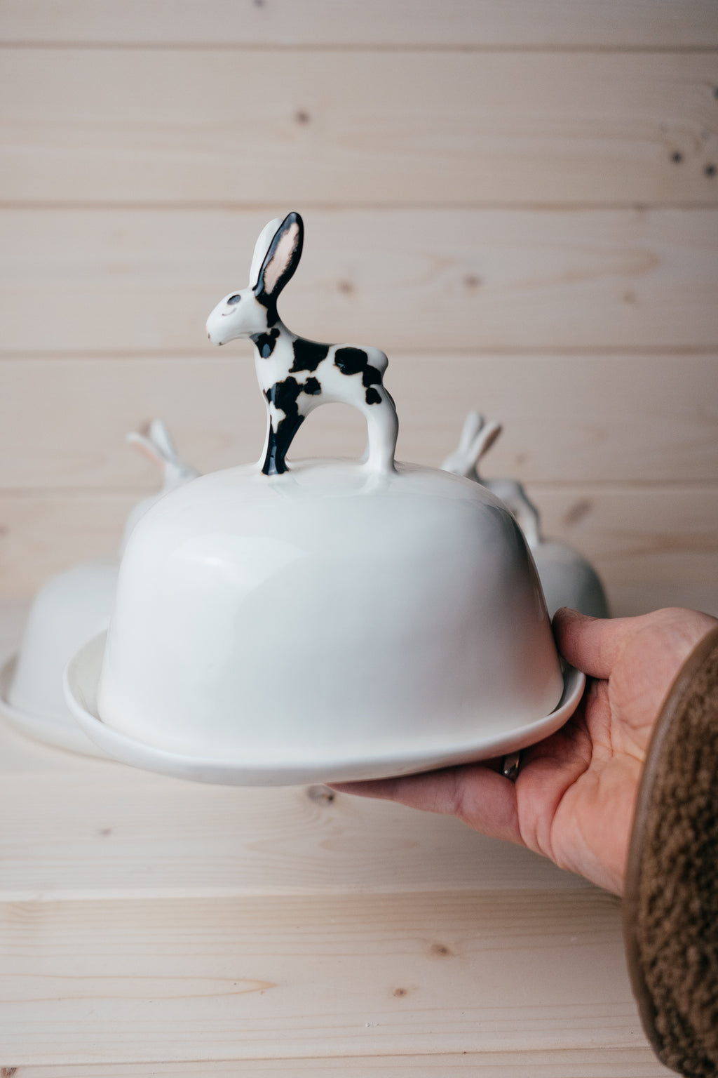 Bunny butter dish | Porcelain