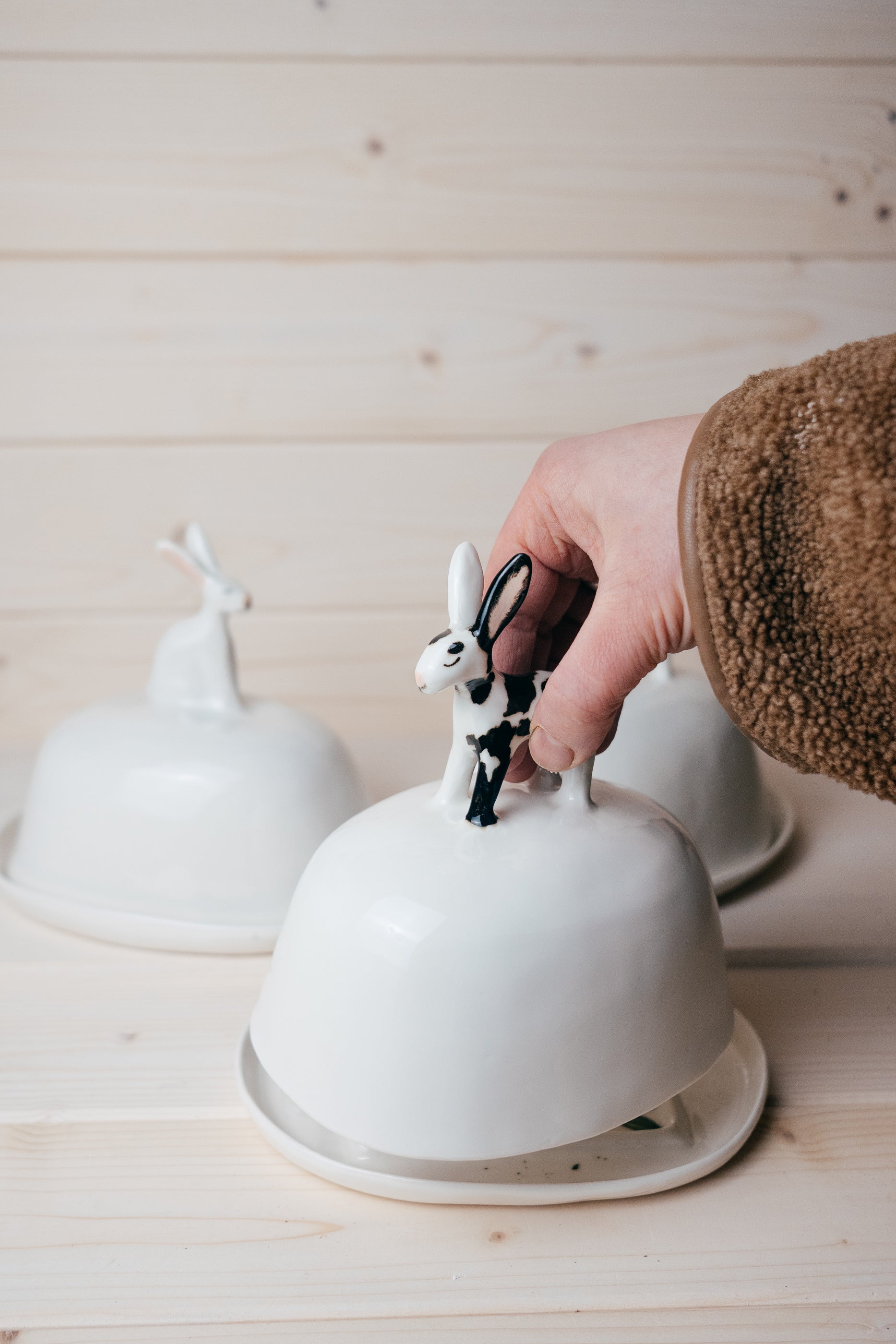 Bunny butter dish | Porcelain