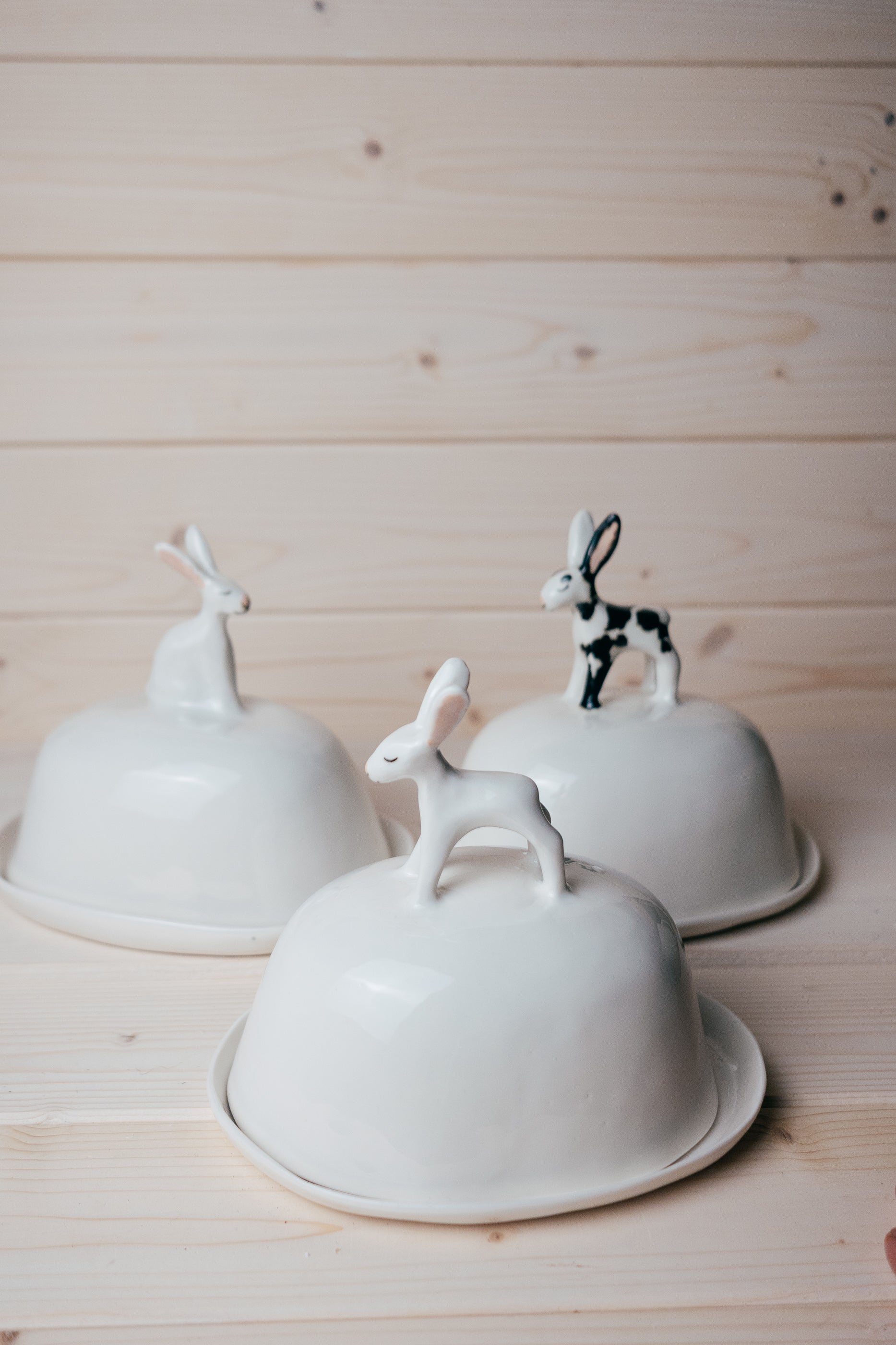 Bunny butter dish | Porcelain