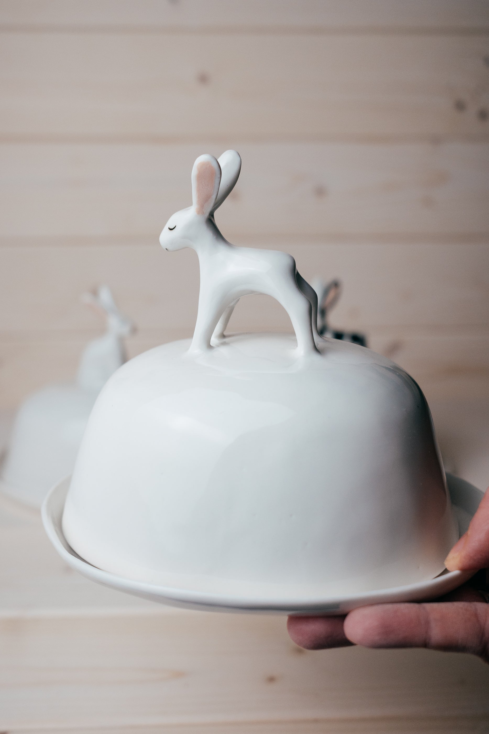 Bunny butter dish | Porcelain