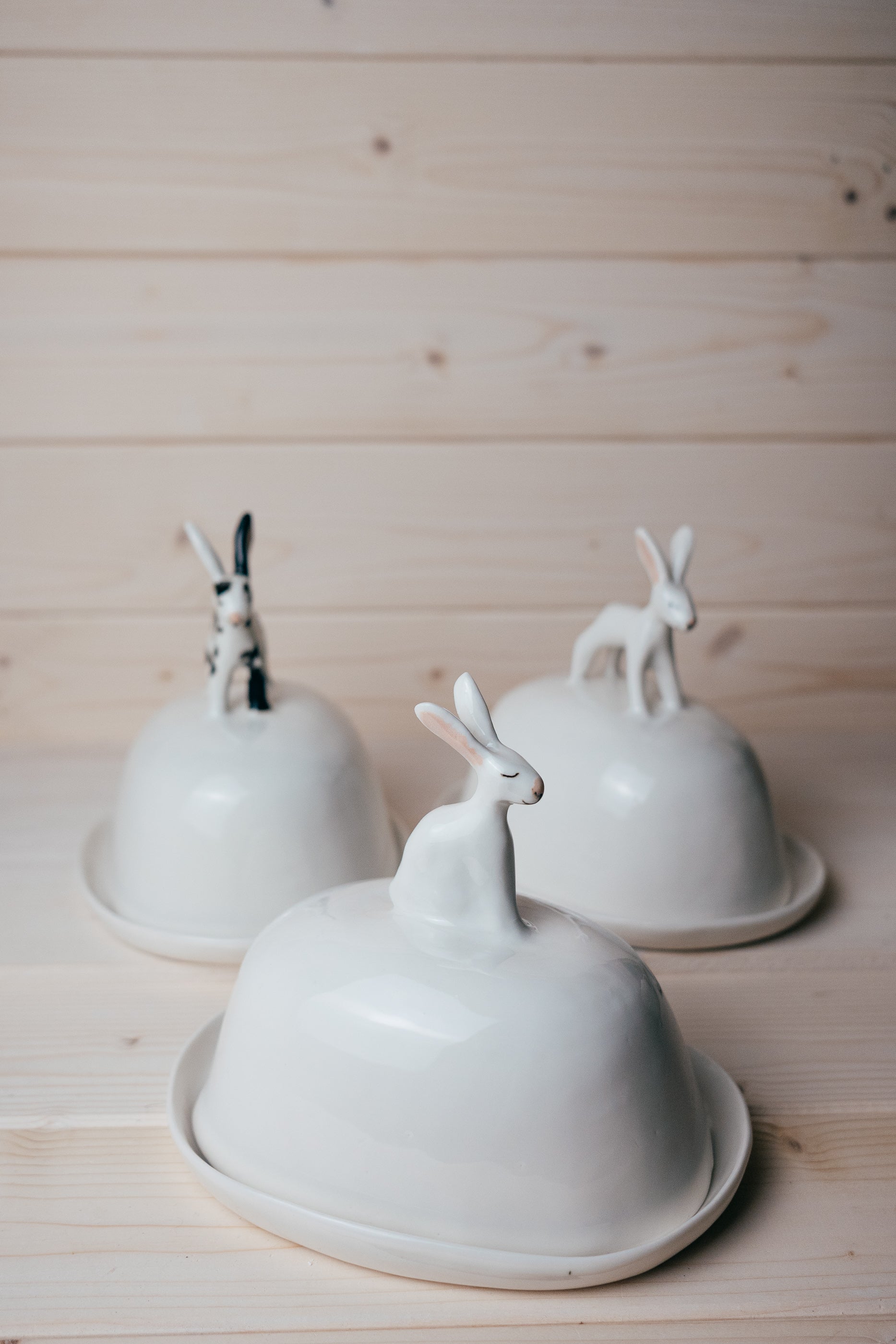 Bunny butter dish | Porcelain