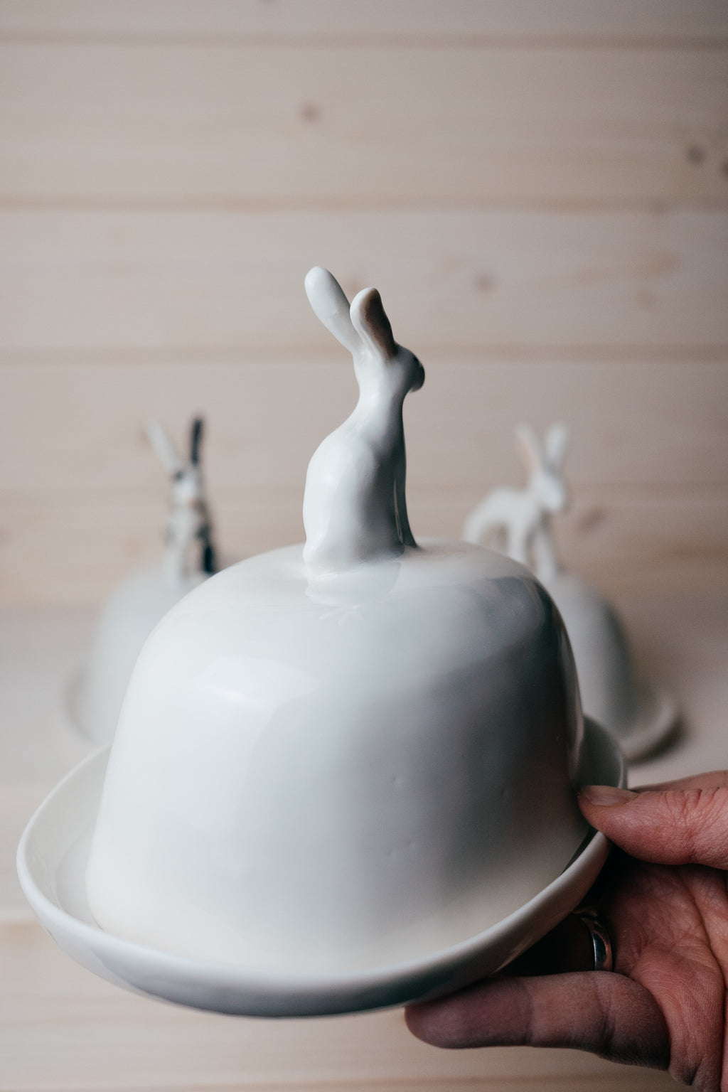 Bunny butter dish | Porcelain