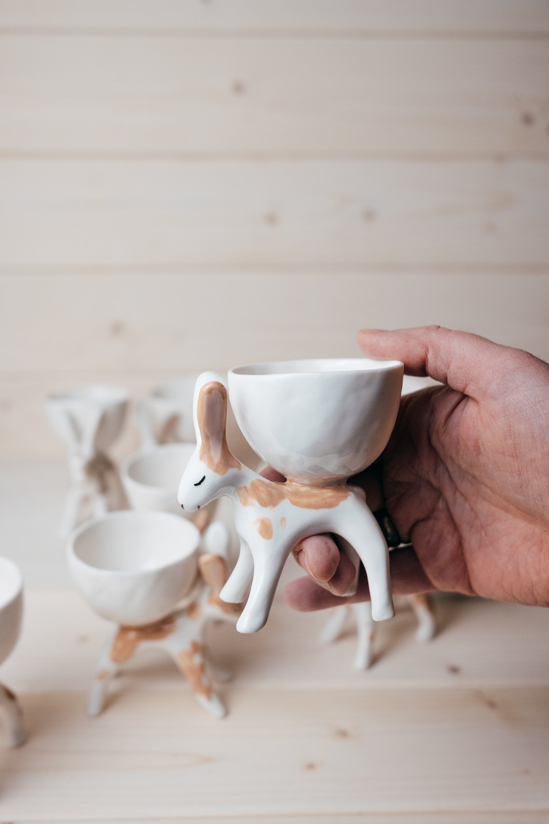 Bunny egg holder | Porcelain