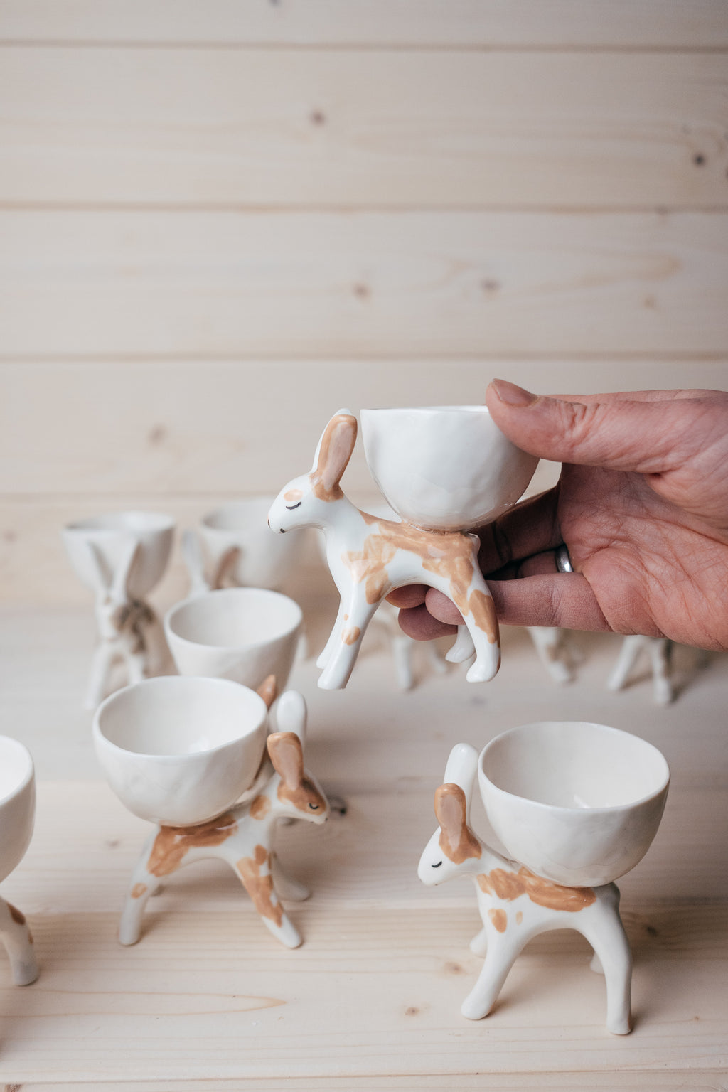 Bunny egg holder | Porcelain