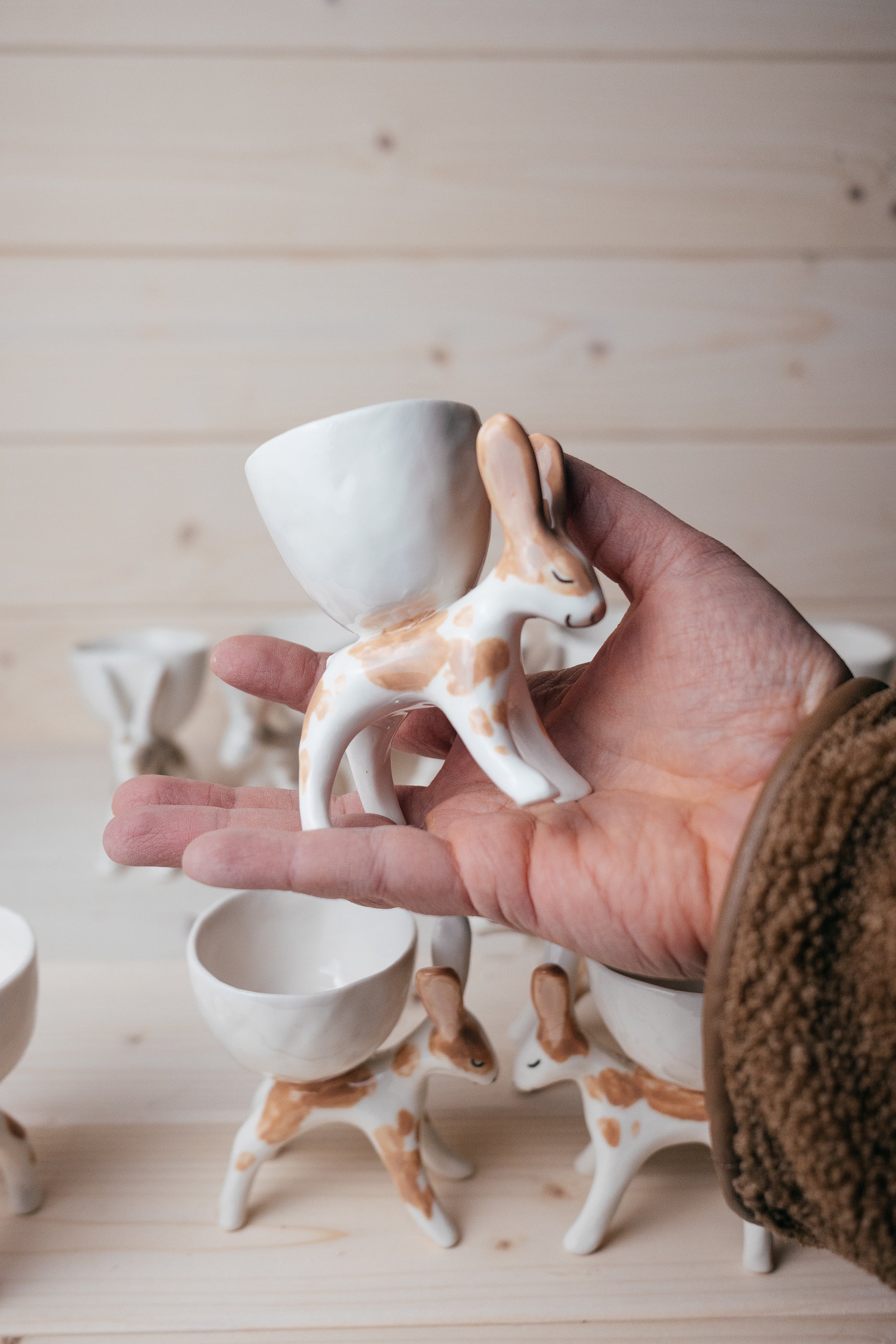 Bunny egg holder | Porcelain