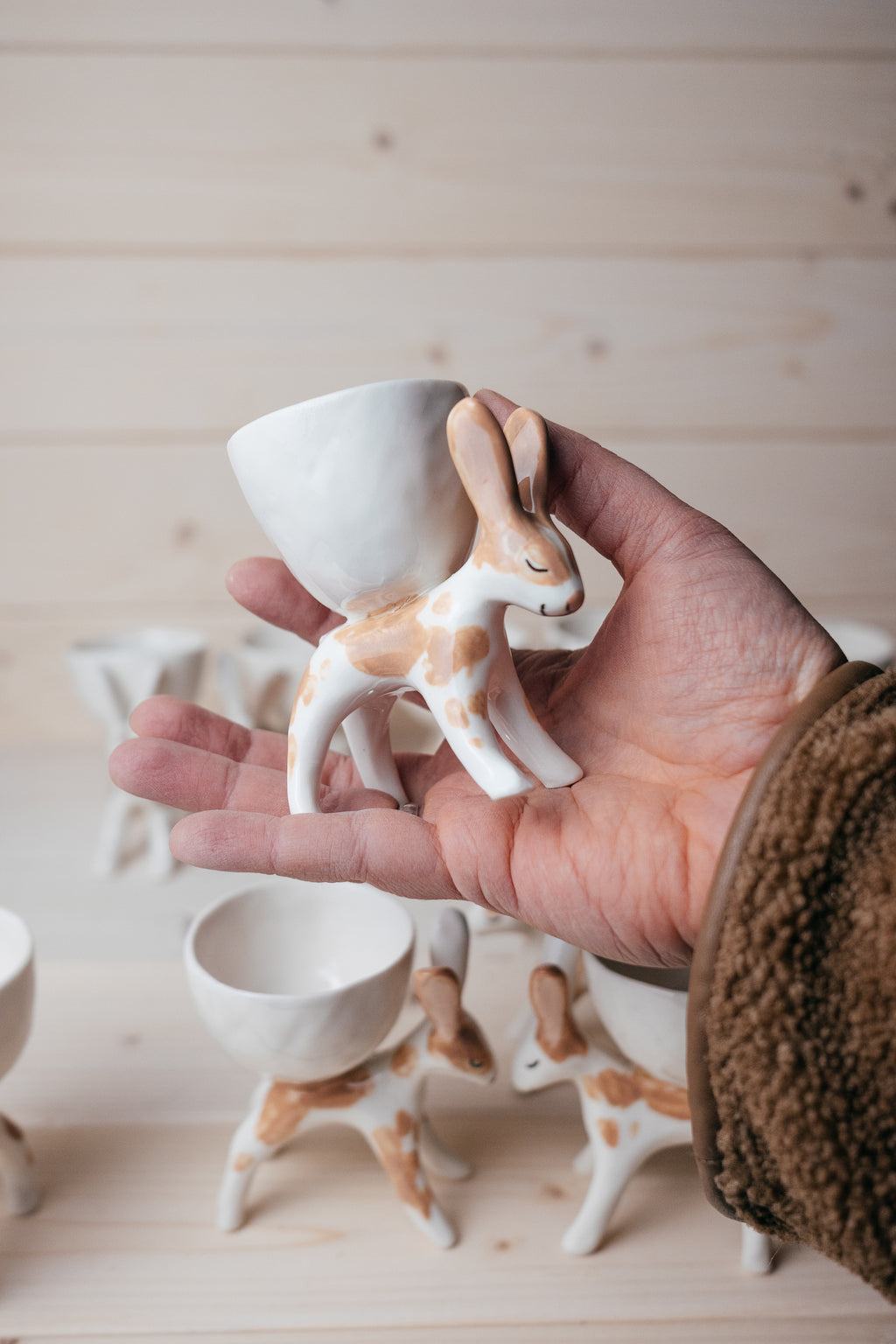 Bunny egg holder | Porcelain