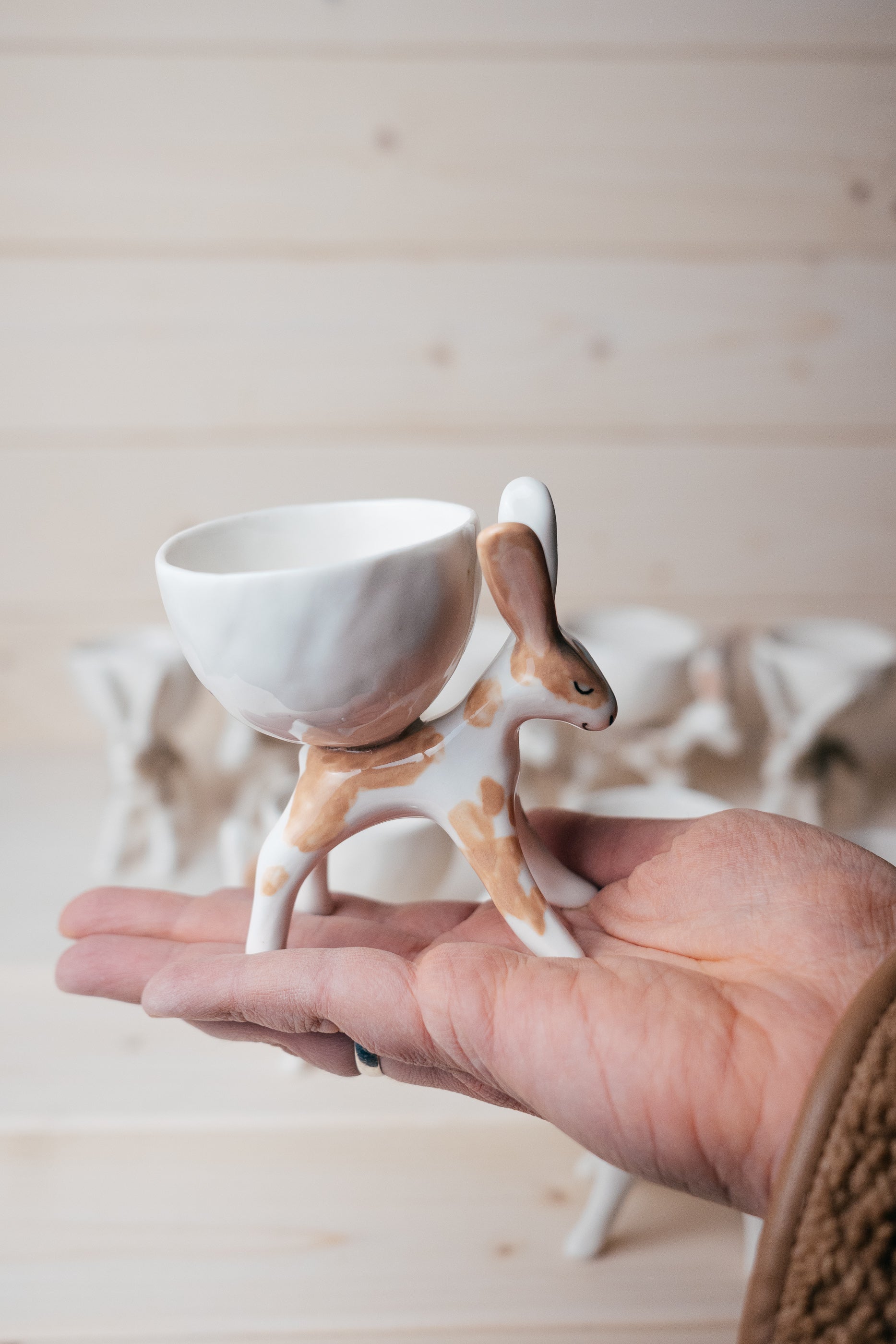 Bunny egg holder | Porcelain