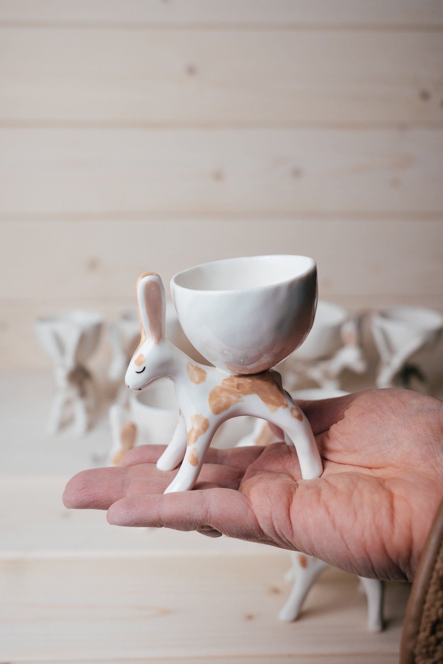 Bunny egg holder | Porcelain