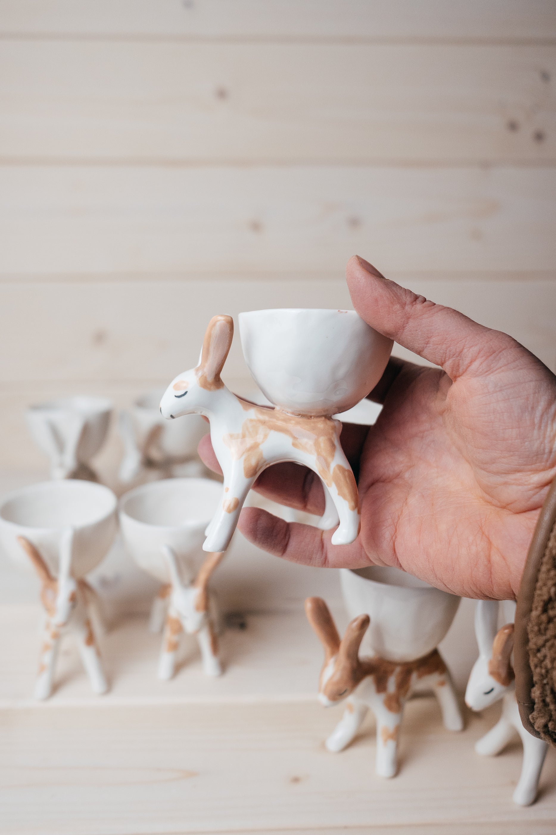 Bunny egg holder | Porcelain