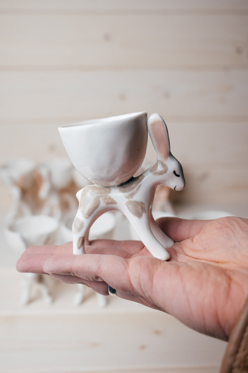 Bunny egg holder | Porcelain