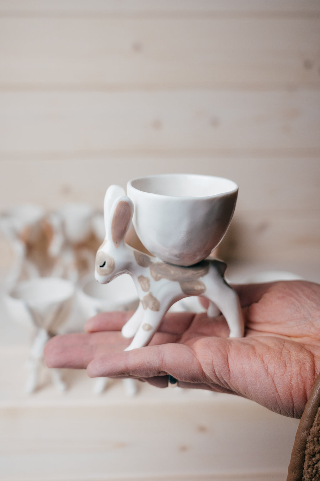 Bunny egg holder | Porcelain