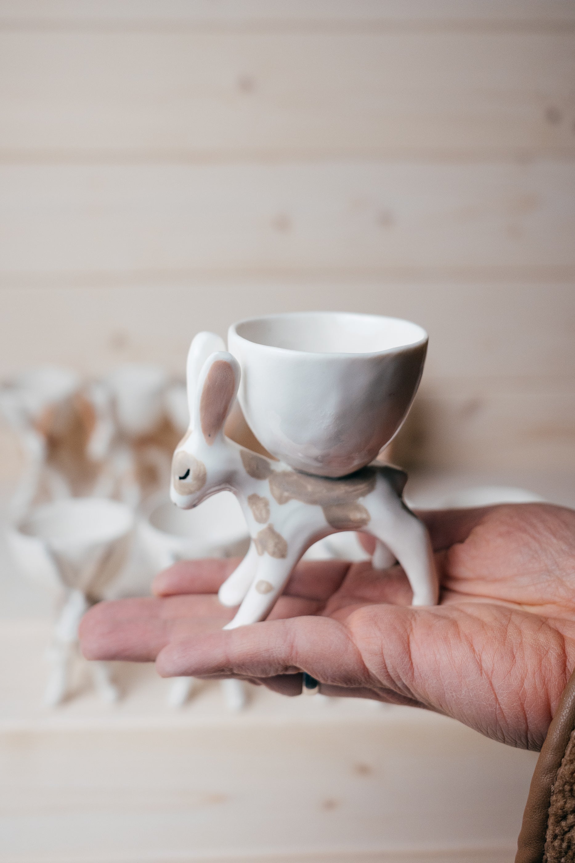Bunny egg holder | Porcelain