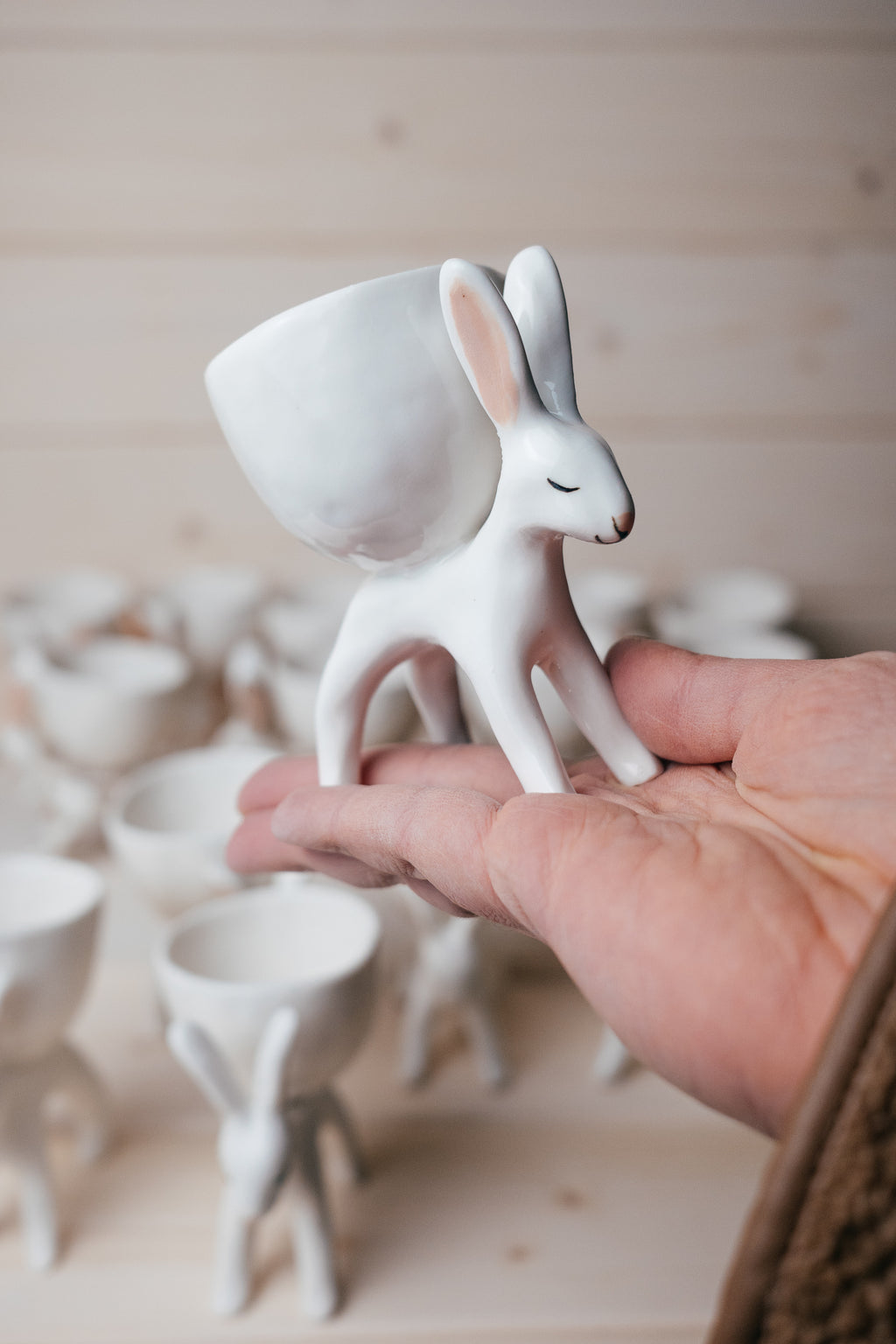 Bunny egg holder | Porcelain