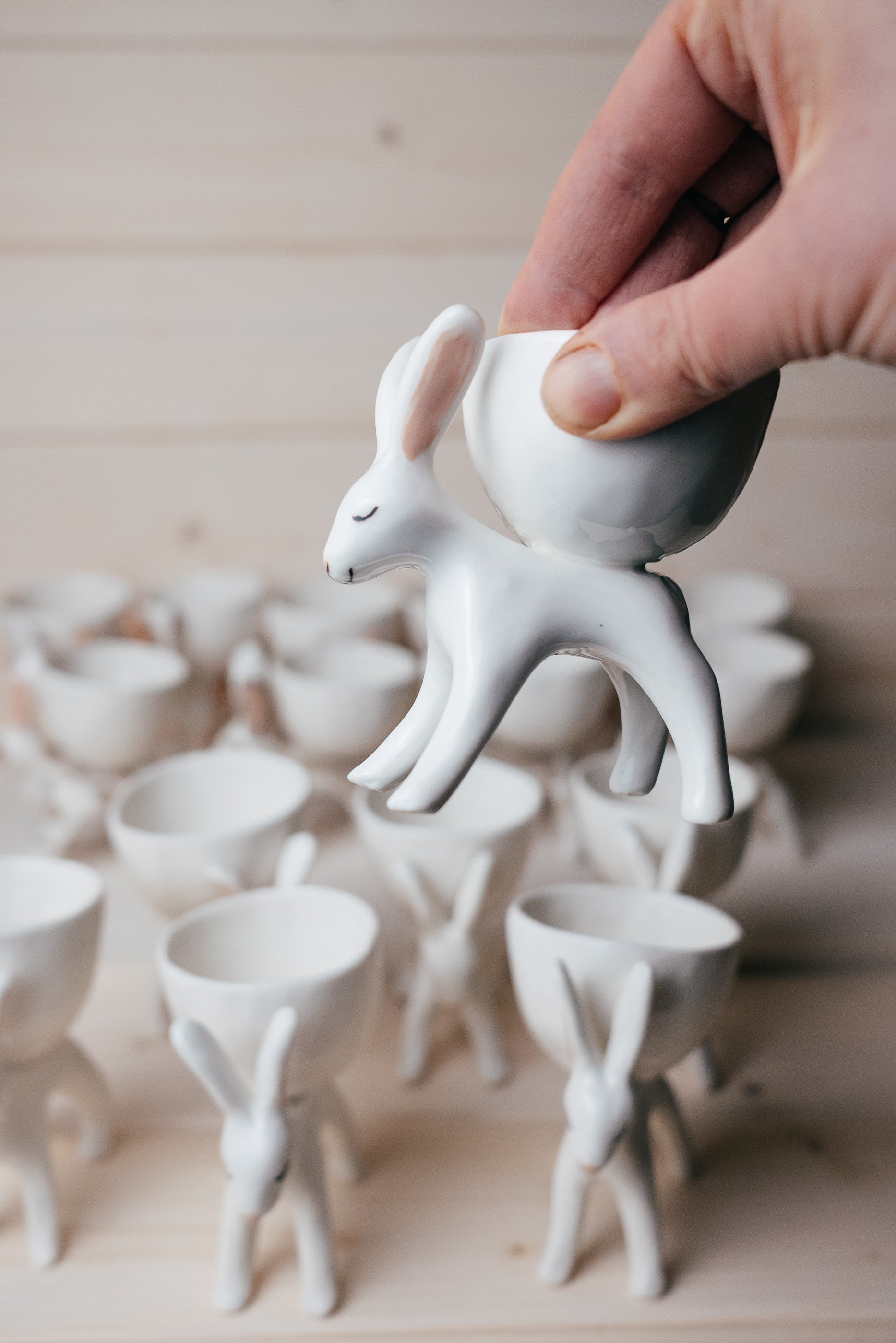 Bunny egg holder | Porcelain