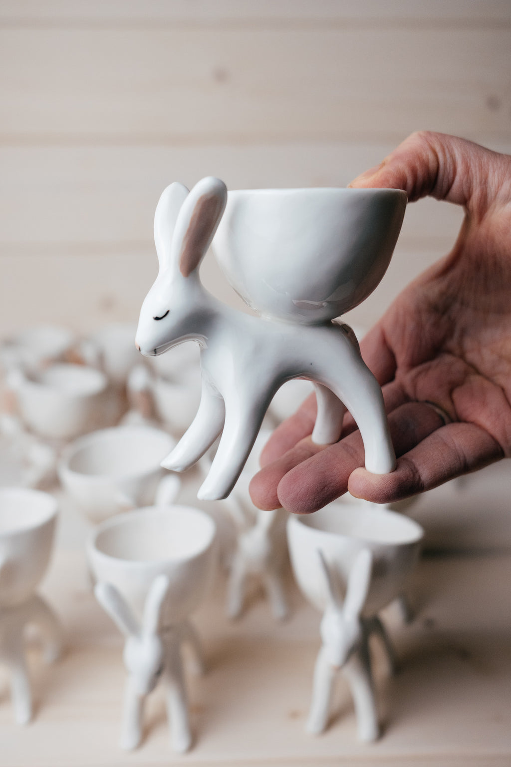 Bunny egg holder | Porcelain