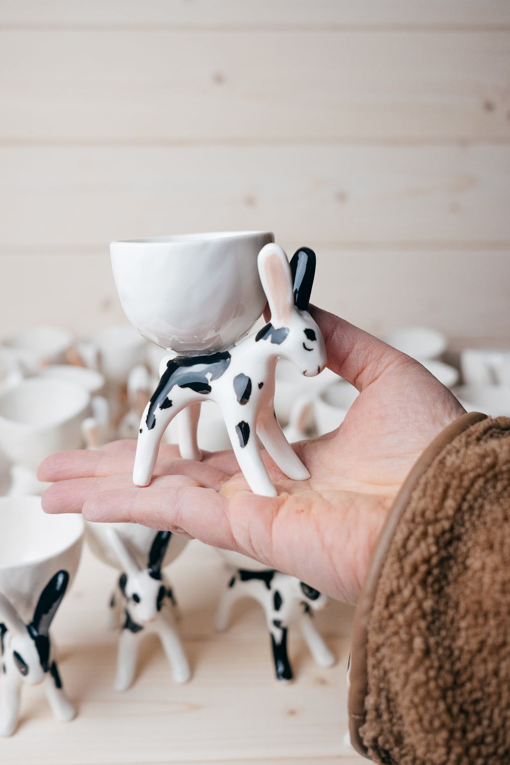 Bunny egg holder | Porcelain