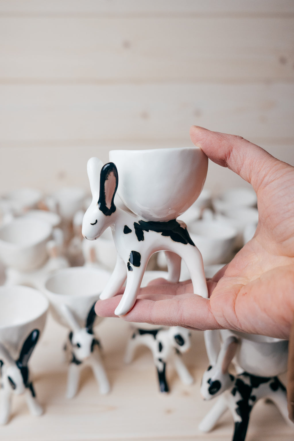 Bunny egg holder | Porcelain