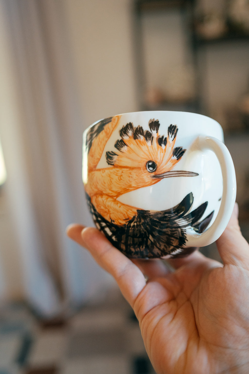 Hoopoe | Rounded Porcelain Mug