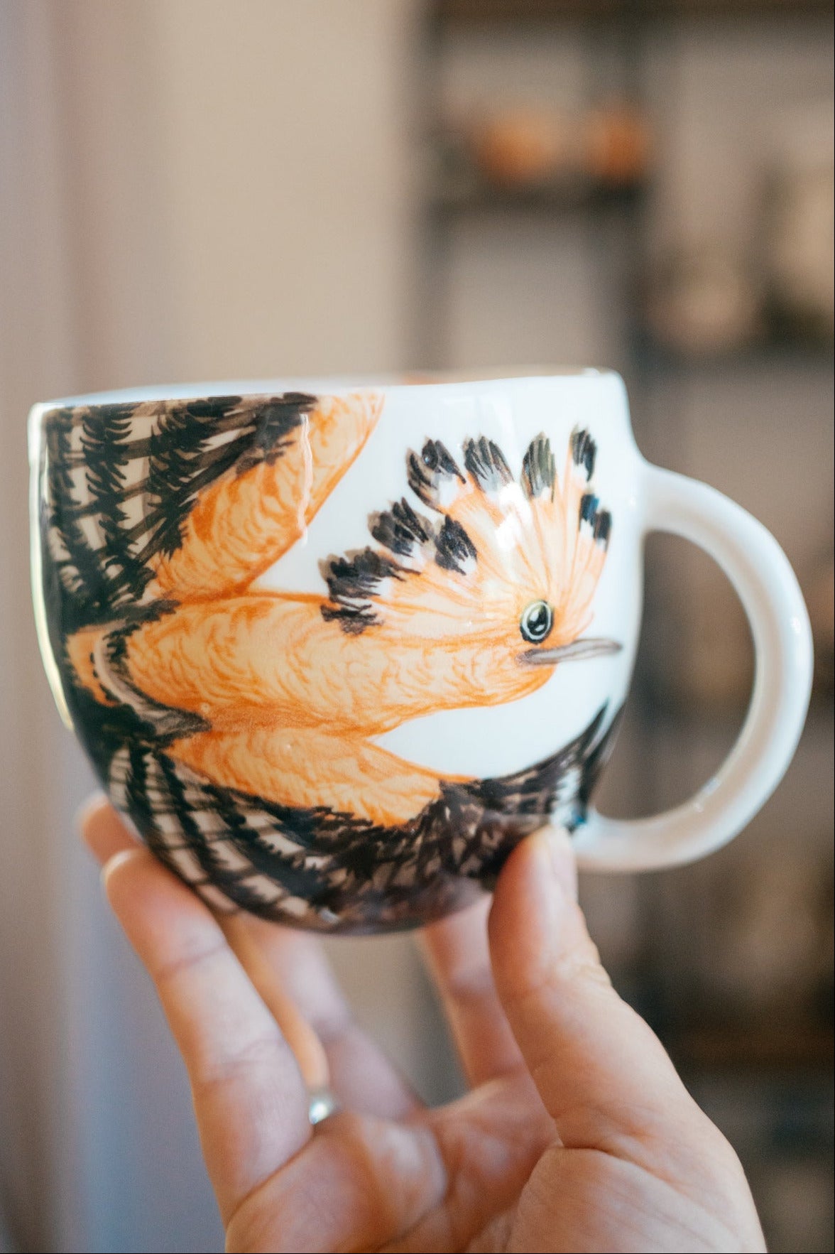 Hoopoe | Rounded Porcelain Mug