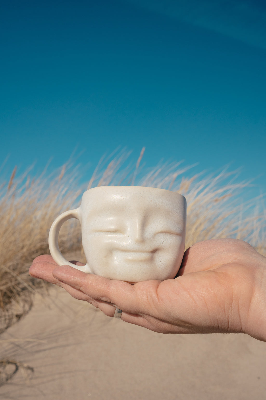Stoneware Happy face mug